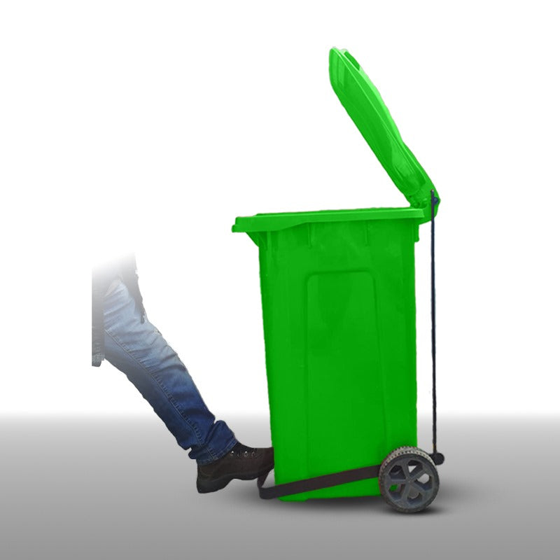 240L Wheelie Bin with Foot Pedal - Green