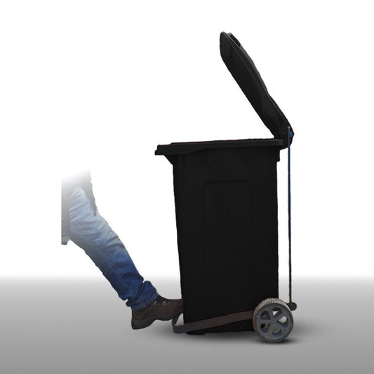 240L Wheelie Bin with Foot Pedal - Black